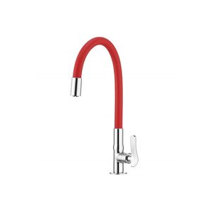 Torneira Lorenflex De Bancada Com Bica Flexíveli 1177 R27 Vermelha  Lorenzett