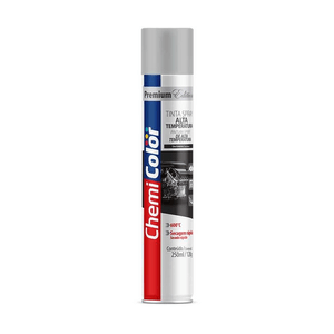 Tinta Spray Alta Temperatura Alumínio 250Ml Chemicolor