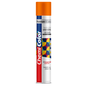 Tinta Spray Uso Geral Laranja 250Ml Chemicolor