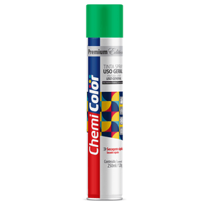 Tinta Spray Uso Geral Verde Claro 250Ml Chemicolor