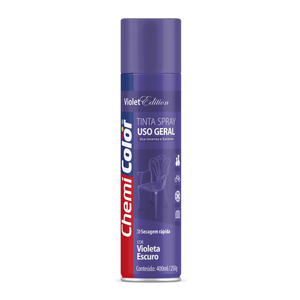 Tinta Spray Uso Geral Violeta Escuro 250Ml Chemicolor