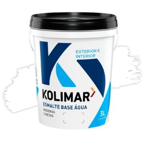 Tinta Esmalte Premium Base Água Fosco Branco 3L Kolimar