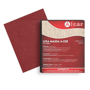 Folha Lixa Massa E Madeira A-230 G80 Alcar