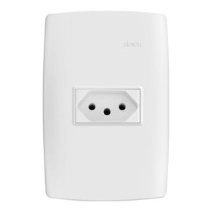 Conjunto 1 Tomada Horizontal Padrão Brasileiro 10A 250V Branco S30