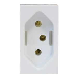 Módulo de Tomada com 2 Polos + Terra Modulare 20a 250v Branco