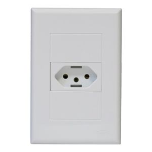 Placa 4x2 com Suporte Cega Branco