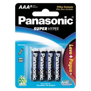 Pilha Palito AAA 8 Unidades  Panasonic