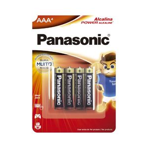 Pilha Alcalina Palito AAA 4 Unidades Panasonic