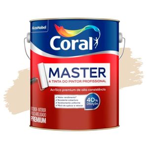 Tinta Acrílica Premium Master Palha 3,6L Coral