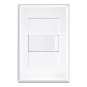 Conjunto de interruptor Simples 4x2 Branco Fame