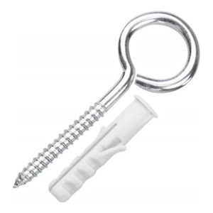 Bucha de Fixação em Nylon 8mm com Pitão com 2 Peças Cinza