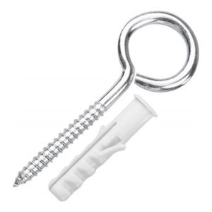 Bucha de Fixação em Nylon 8mm com Pitão com 4 Peças Cinza Metropac