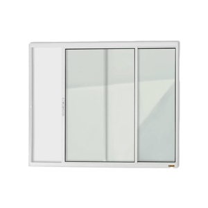 Janela de Alumínio de Correr 2 Folhas 100x100cm Confort Brimak Branca