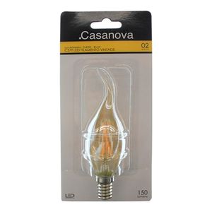 Lâmpada LED Vela Chama com Filamento E14 2W Bivolt 2400K Amarela