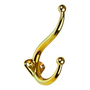 Cabide De Parede Duplo Dourado Metropac