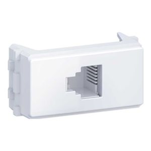 Módulo de Tomada RJ11 com 2 Fases Equille Branco