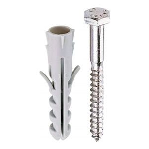 Bucha De Fixacao 8mm Com Parafuso Sextavado Com 20 Peças Metropac