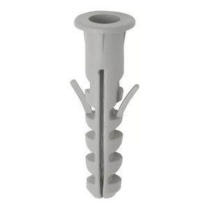 Bucha De Fixacao Com Anel 7mm Com 10 Peças Cinza Metropac