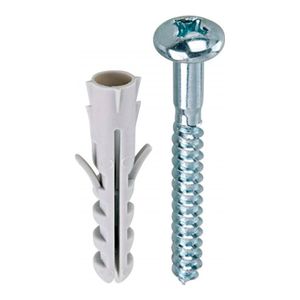 Bucha De Fixacao 10mm Com Parafuso Com 3 Peças Cinza Metropac