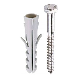 Bucha De Fixacao 10mm Com Parafuso Sextavado Com 20 Peças Metropac