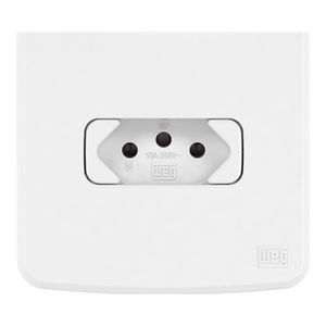 Conjunto Interruptor Simples + Tomada 2P+T 10A 4x2 Branco Composé Weg