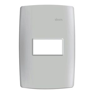 Placa de 1 posto com suporte 4x2 branco Simon 30