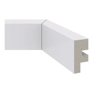 Rodapé Em Poliestireno Moderna 466 Branco 3x240cm