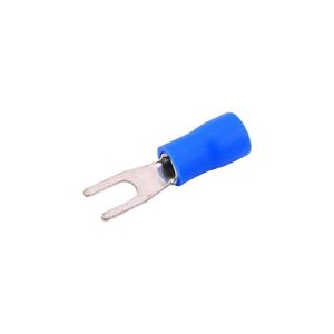 Terminal Forquilha 5, 3mm 10 Peças Azul A Santos