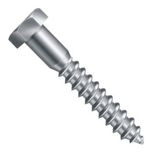 Parafuso Com Cabeça Sextavada Soberba Para Madeira 3/16x50mm Com 3 Peças Metropac