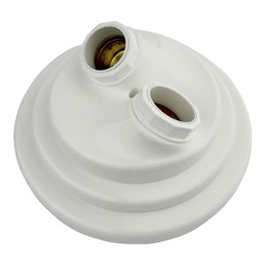 Plafonier Decorativo Duplo Para 2 Lampadas Branco Pavilonis