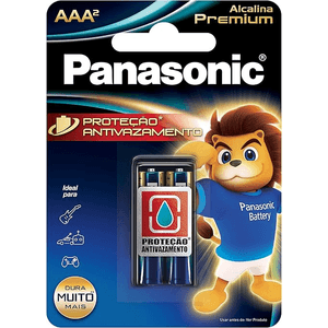 Pilha Alcalina Premium AAA Com 2 Unidades panasonic