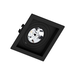 Spot Embutir Quadrado Ar70 Gu10 Bivolt Preto