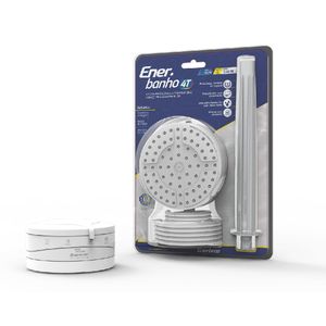 Kit Enerbanho 4T 5500W/127V + Braço Branco 30cm Enerbras