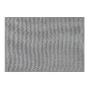 Tapete Banheiro Chenille Grey Mettallzed Cinza Claro 60x40cm Uzoo