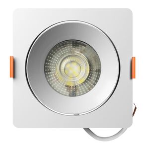 Spot Led Embutir Quadrado 12w 6500k Branco Bronzearte