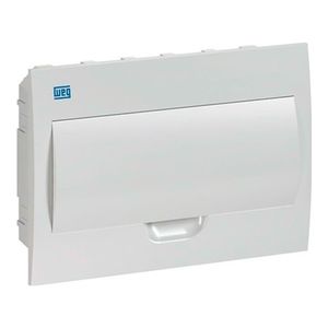Quadro de distribuição de embutir 12 Disjuntores Branco