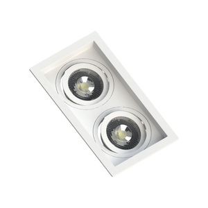 Spot Embutir Led Quadrado 2 Lampadas E27 22w Bivolt Branco