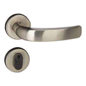 Fechadura Externa com Roseta Redonda Galaxy Bronze Latonado Aliança