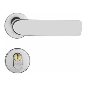 Fechadura Externa com Roseta Redonda Home Cromada