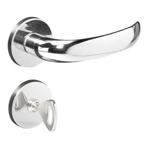 Fechadura para Banheiro com Roseta Redonda Concept Cromada Pado