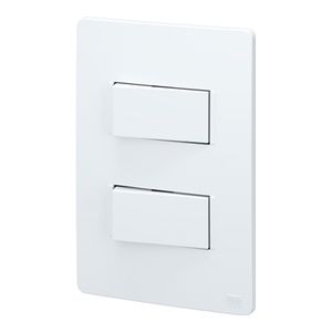 Conjunto De 2 Interruptores Simples 10a 250v Com Placa 4x2 Essata Branco Weg