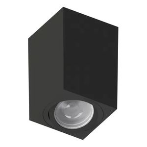 Plafon  Tower Quadrado Face Plana 12w Bivolt Preto Save Energy