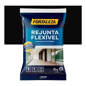 Rejunte Flexível De Base Cimentícia Preto 5Kg Fortaleza