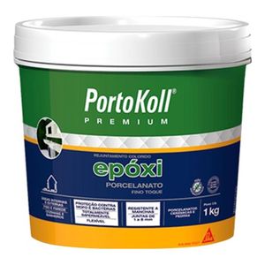 Rejunte 655836 Epóxi Portokoll Porcelanato Fino Toque Cinza Platina 1Kg Sika