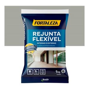 Rejunte Flexível De Base Cimentícia Cinza 1Kg Fortaleza