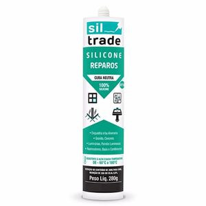 Silicone Siltrade Neutro Preto 280g Baston