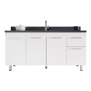 Gabinete Para Cozinha Em Mdf Kaus 84,5X143,5Cm Branco Cerocha