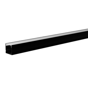 Perfil em Alumínio de Sobrepor Way 19,6x20mm para Fita LED 2 Metro Preto Bronzearte