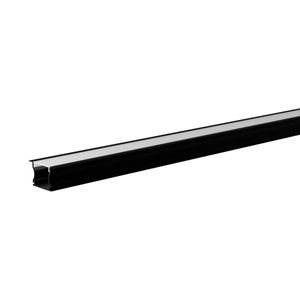Perfil em Alumínio de Embutir Way 24,2x14,3mm para Fita LED 2 Metro Preto Bronzearte