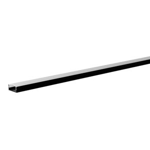 Perfil em Alumínio de Sobrepor Way 17,2x6,9mm para Fita LED 2 Metro Preto Bronzearte